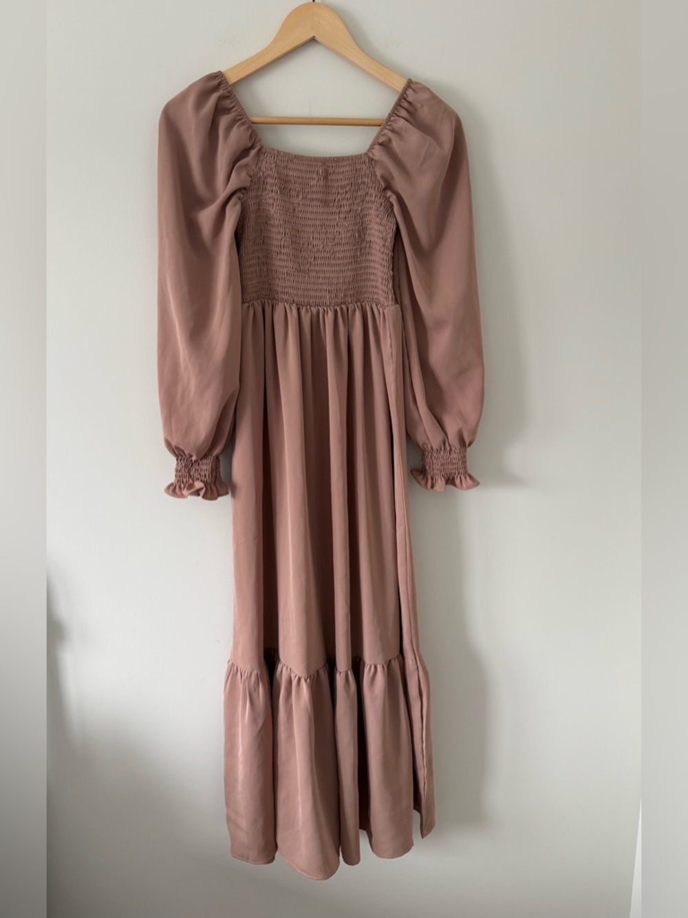 Square Neck Ruffled Maxi Dress (size XS)